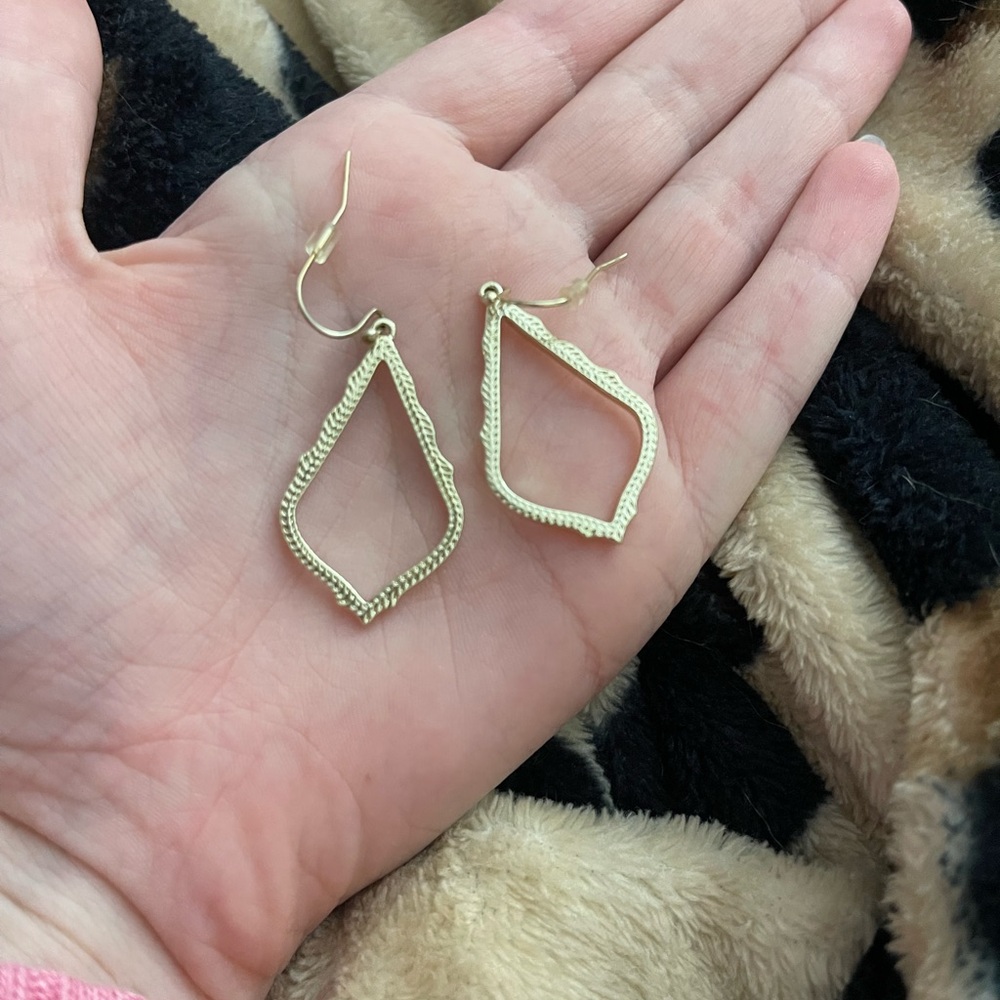 Kendra Scott Gold-Tone Open Frame Earrings